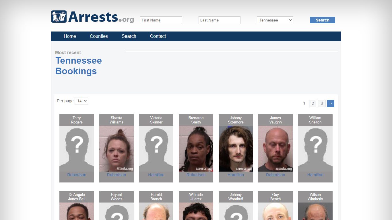 Tennessee Arrests and Inmate Search